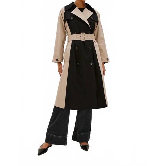 NEW RAILS maud coat in black taupe